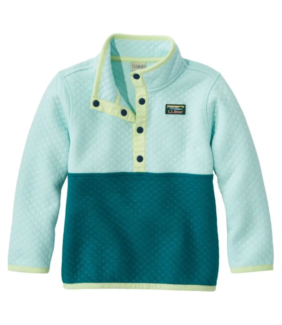 Fashion L.L.Bean "Infants' and Toddlers' Quilted Quarter-Snap Pullover, Colorblock"