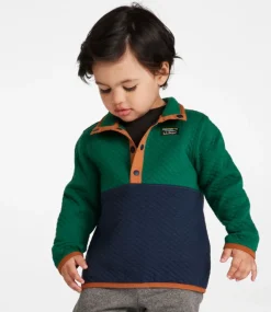 Fashion L.L.Bean "Infants' and Toddlers' Quilted Quarter-Snap Pullover, Colorblock"