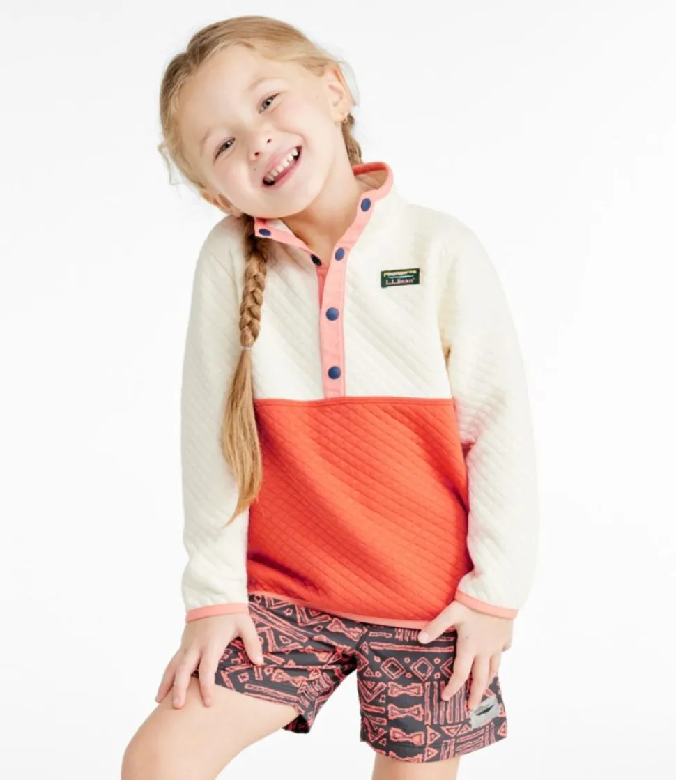 Fashion L.L.Bean "Infants' and Toddlers' Quilted Quarter-Snap Pullover, Colorblock"