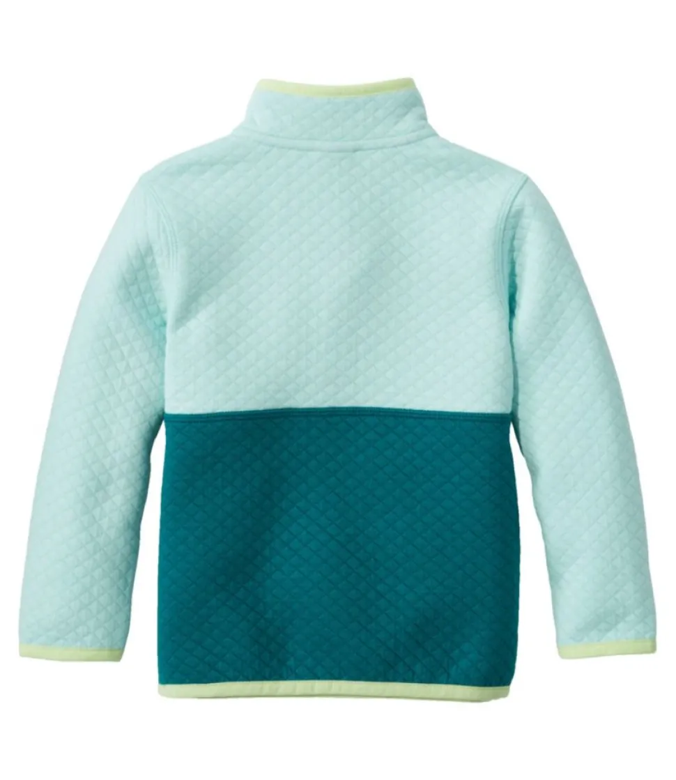 Fashion L.L.Bean "Infants' and Toddlers' Quilted Quarter-Snap Pullover, Colorblock"