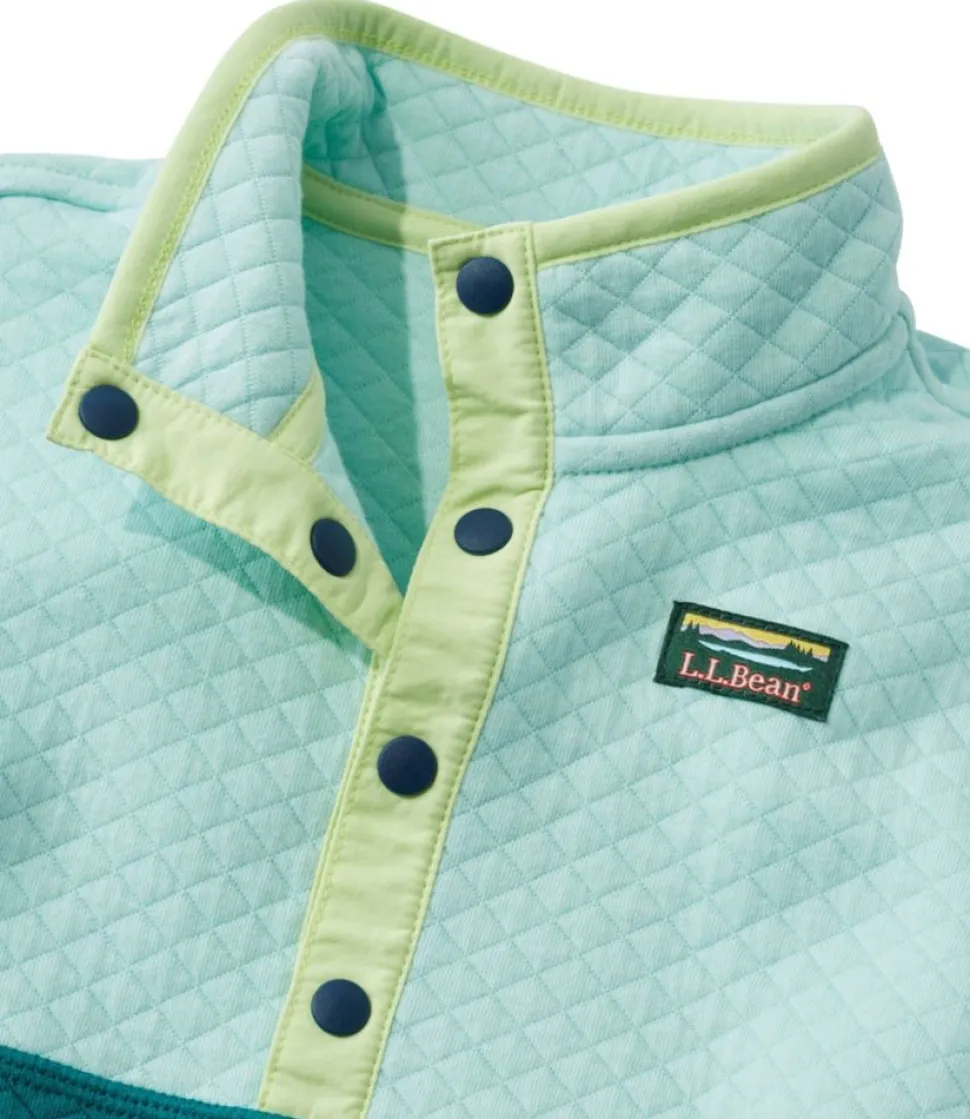 Fashion L.L.Bean "Infants' and Toddlers' Quilted Quarter-Snap Pullover, Colorblock"