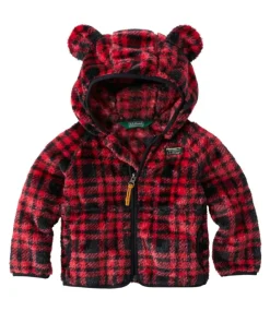 Cheap L.L.Bean "Infants' Hi-Pile Fleece Jacket, Print" RoyalRedPlaid