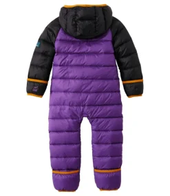 Shop L.L.Bean "Infants' Ultralight 650 Down Bunting, Colorblock" Black/BrightPurple