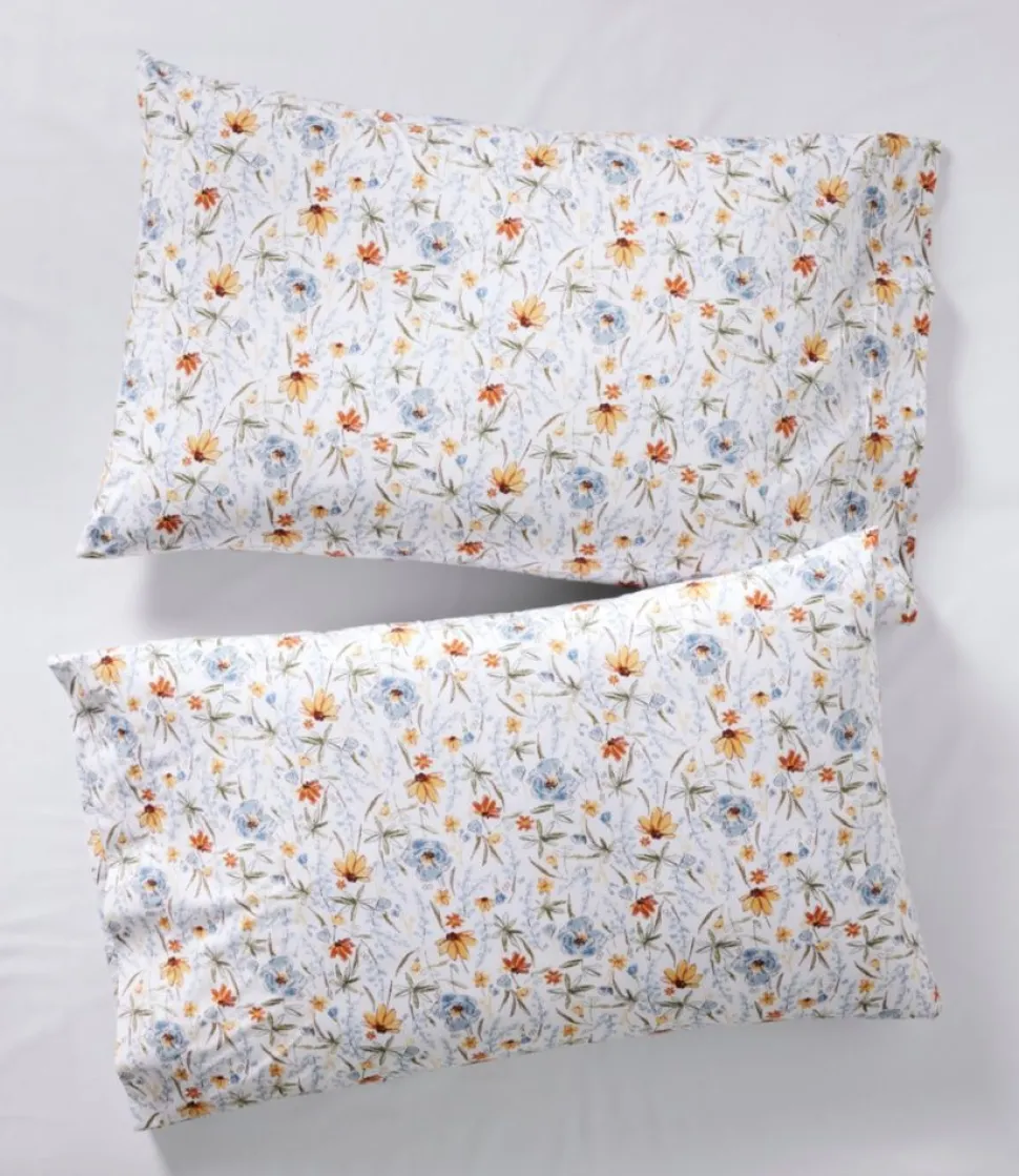 Hot L.L.Bean "Jess Franks Print Percale Sheet Set Collection" White