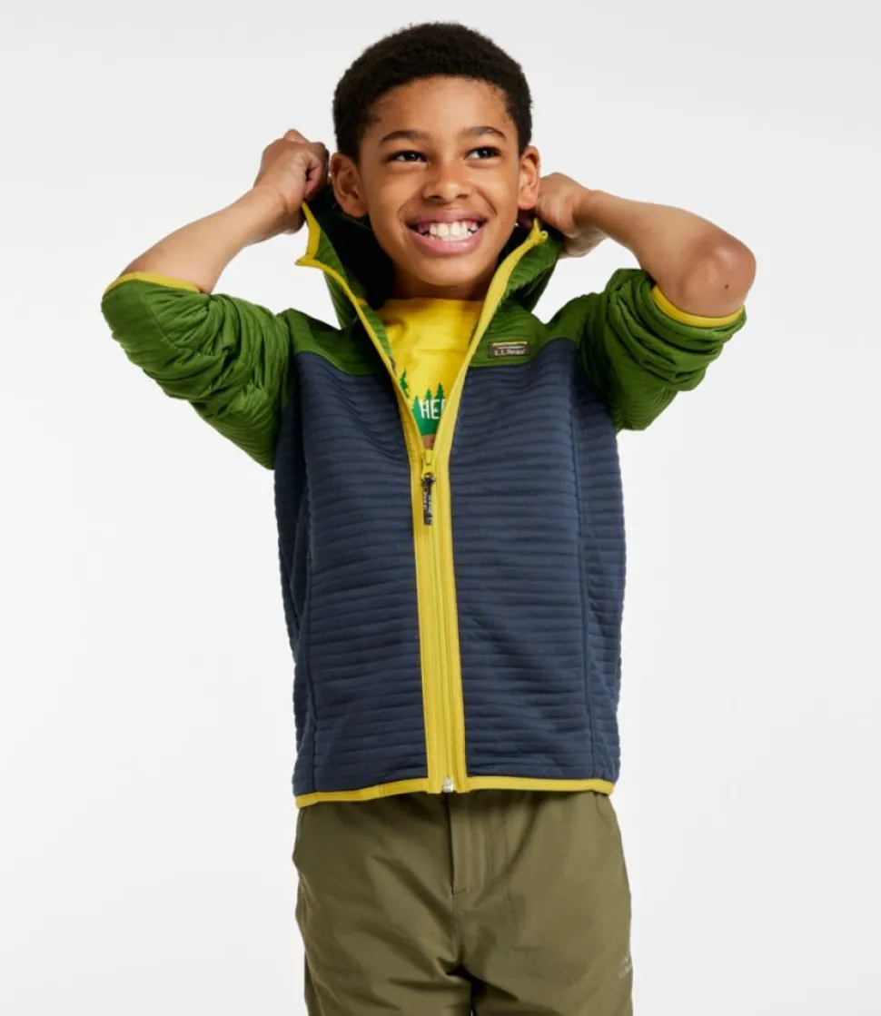 Cheap L.L.Bean "Kids' Airlight Full-Zip Hoodie, Colorblock"