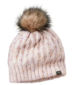 Hot L.L.Bean "Kids' Cozy Cable Pom Hat, Stripe"