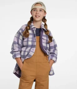 Fashion L.L.Bean "Kids' Cozy Fleece Shirt Jacket, Plaid"