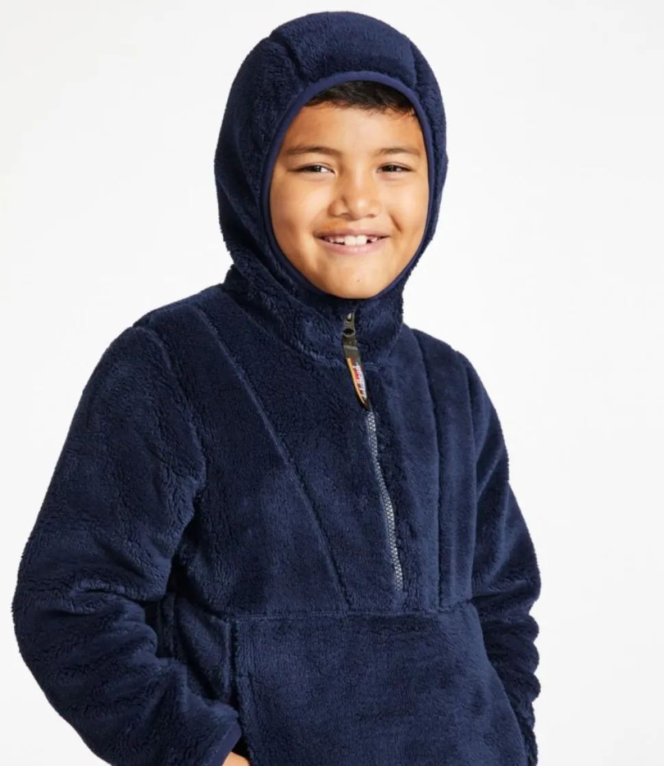 Best L.L.Bean "Kids' Hi-Pile Fleece Hooded Pullover" WildAster