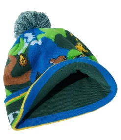 Fashion L.L.Bean "Kids' Pom Hat, Landscape" DeepGreenLandscape