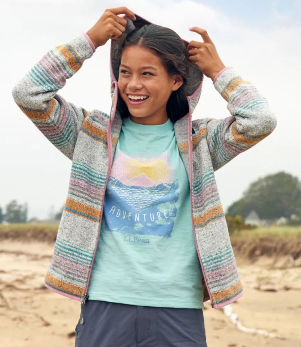 Hot L.L.Bean "Kids' Sweater Fleece, Hooded Print"