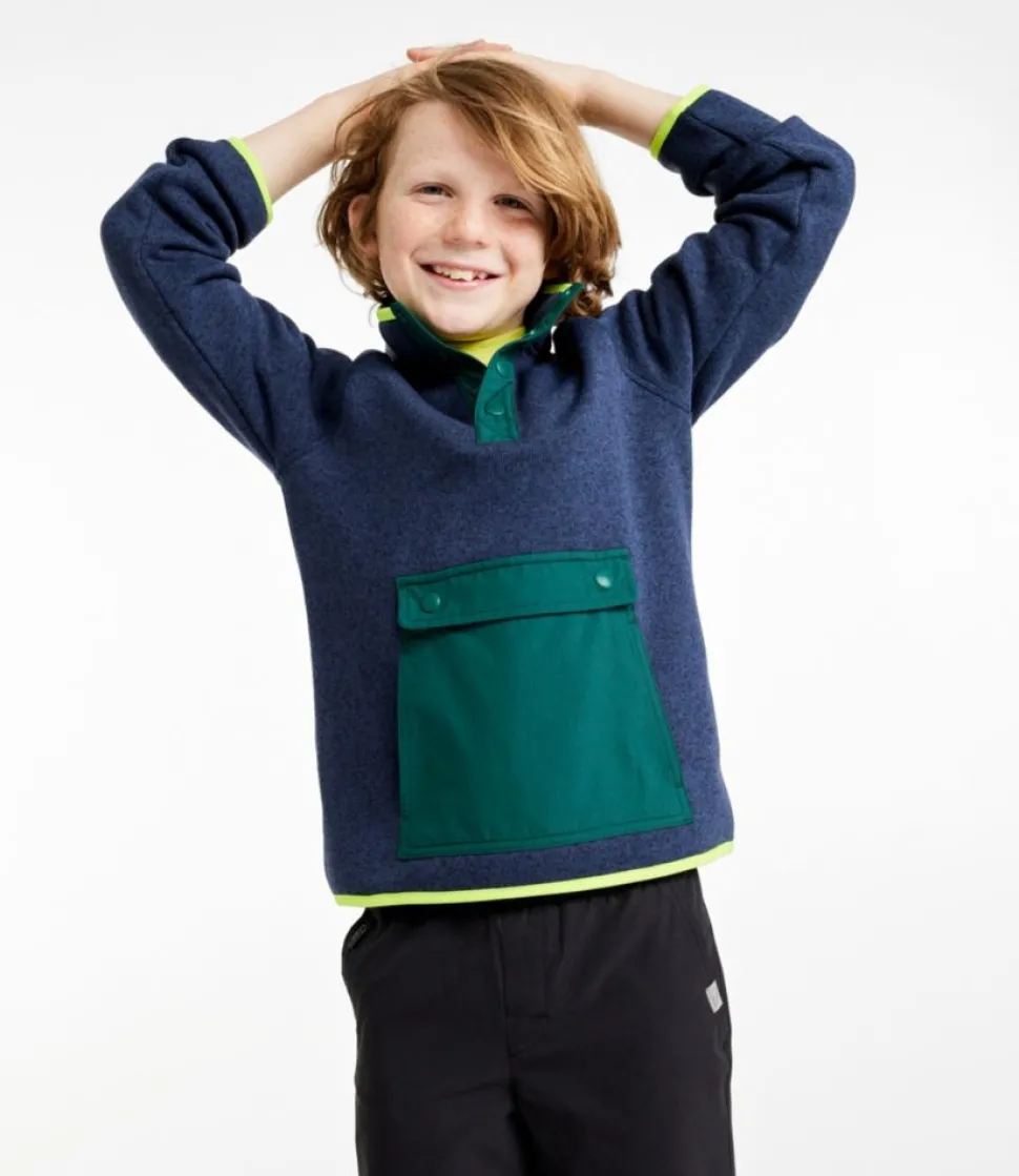 Cheap L.L.Bean "Kids' Sweater Fleece, Half-Snap"