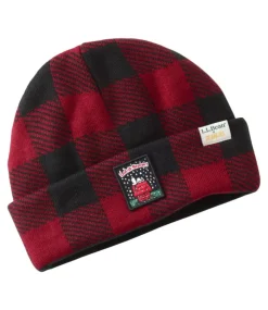 Hot L.L.Bean "Kids' X Peanuts Print Beanie" DeepRedBuffalo