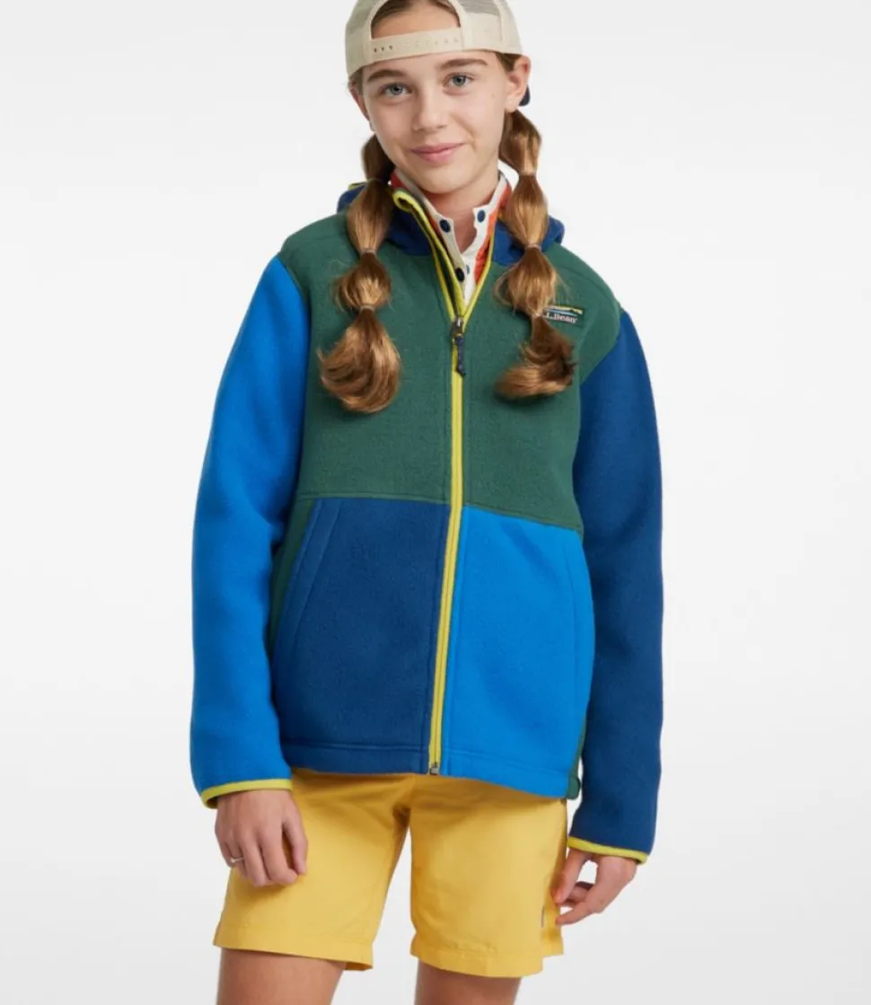 Best L.L.Bean "Kids' Mountain Classic Fleece, Hooded Colorblock"