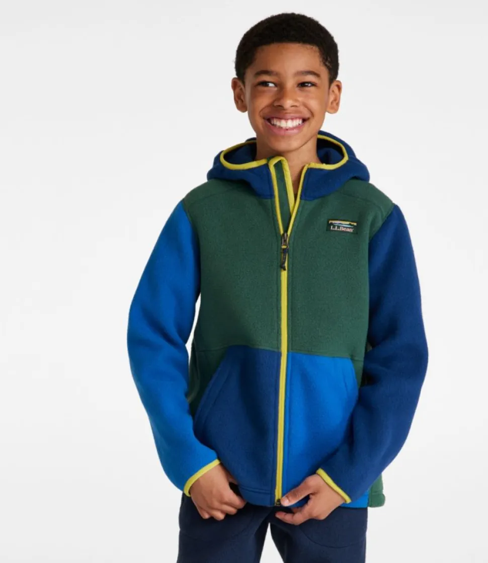Best L.L.Bean "Kids' Mountain Classic Fleece, Hooded Colorblock"