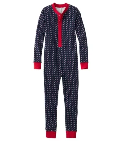 Best Sale L.L.Bean "Kids' Organic Cotton Fitted Onesie" ClassicNavyBird'sEye