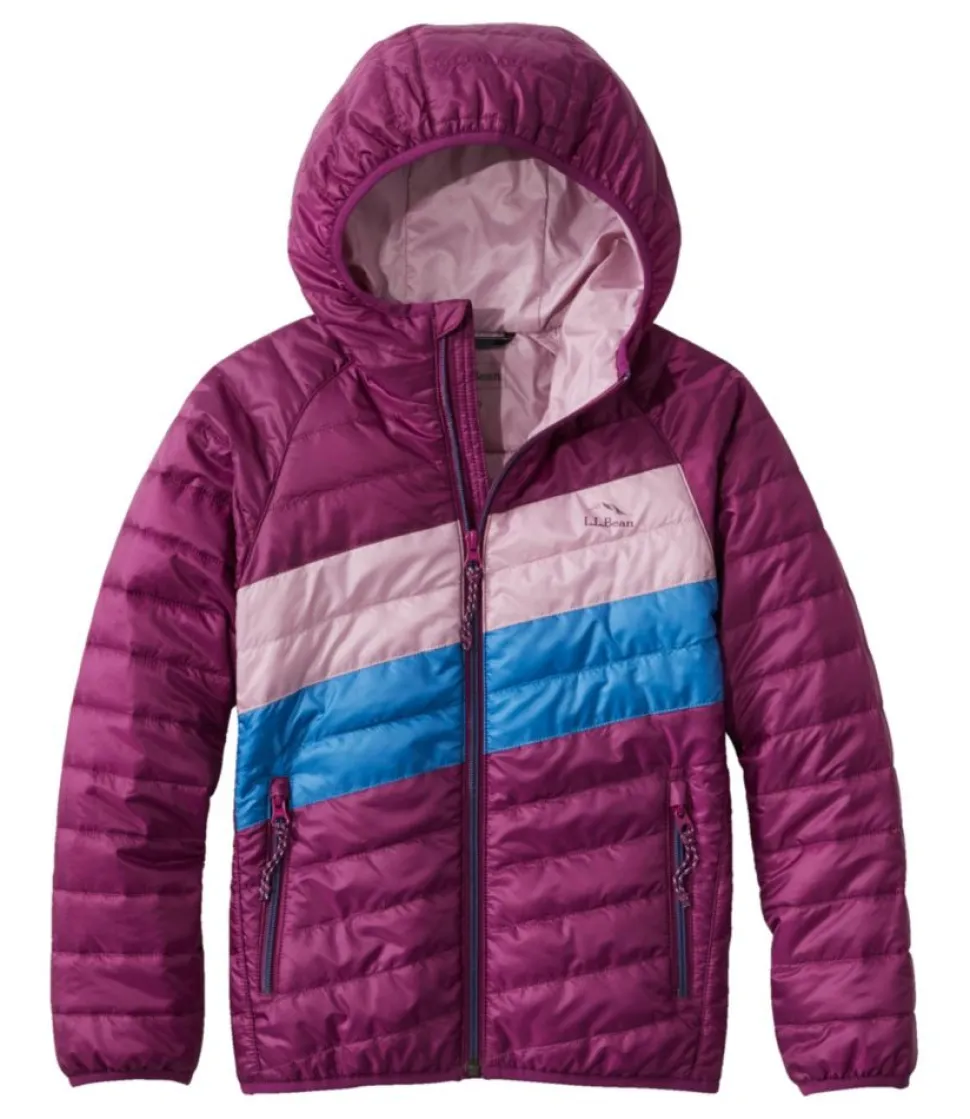 Cheap L.L.Bean "Kids' PrimaLoft Packaway Hooded Jacket, Colorblock"