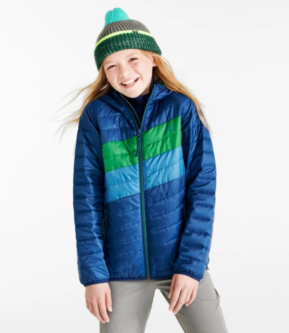 Cheap L.L.Bean "Kids' PrimaLoft Packaway Hooded Jacket, Colorblock"
