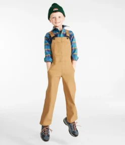 Cheap L.L.Bean "Kids' Rugged Utility Overalls" MarshBrown