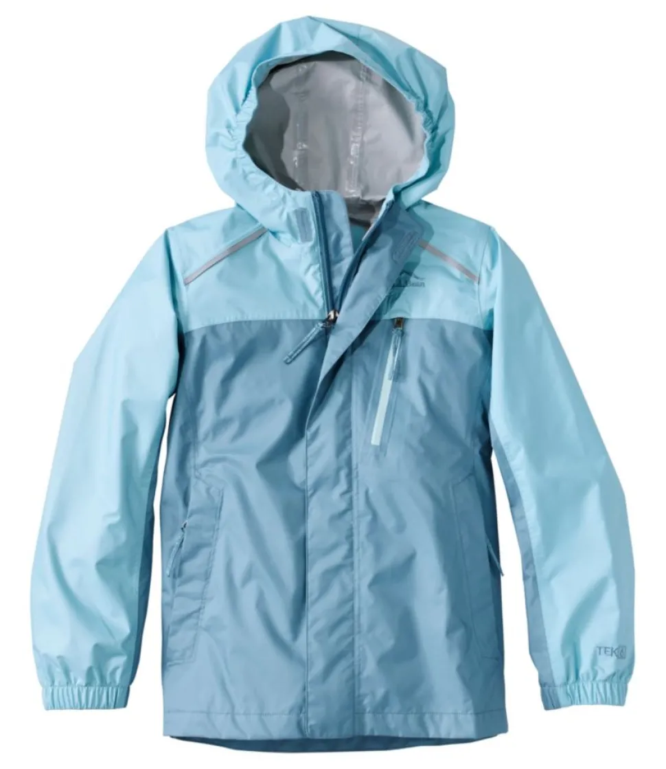 Clearance L.L.Bean "Kids' Trail Model Rain Jacket, Colorblock"
