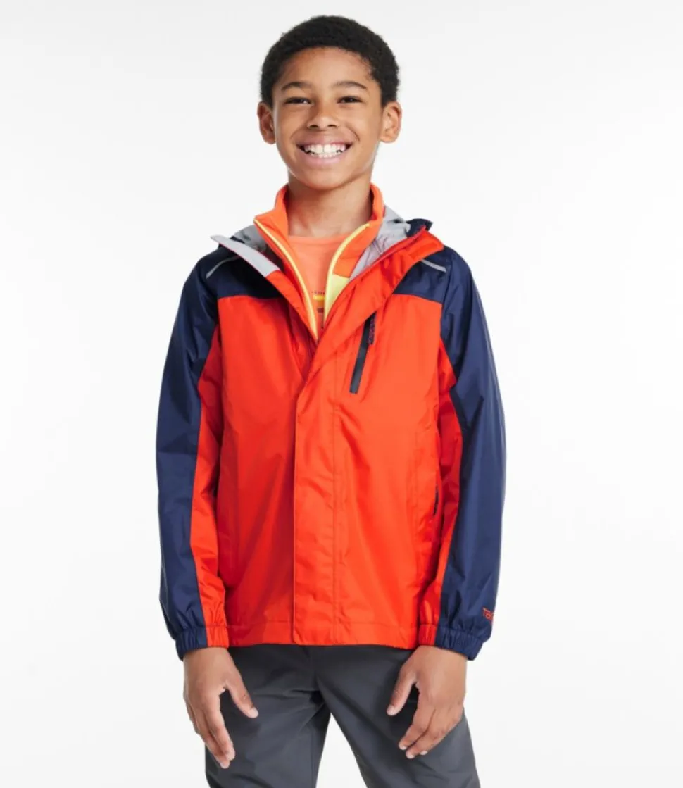 Clearance L.L.Bean "Kids' Trail Model Rain Jacket, Colorblock"