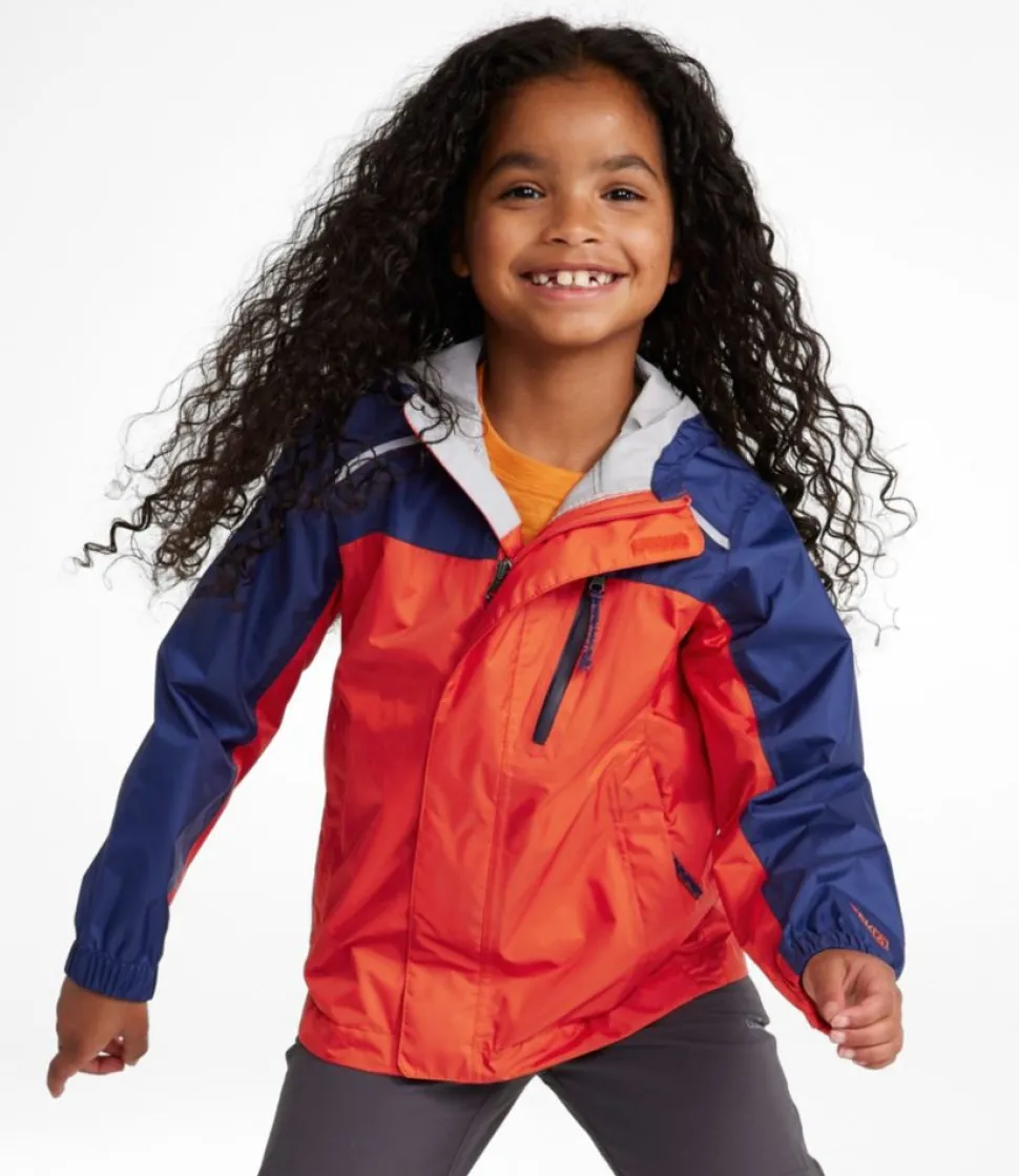 Clearance L.L.Bean "Kids' Trail Model Rain Jacket, Colorblock"