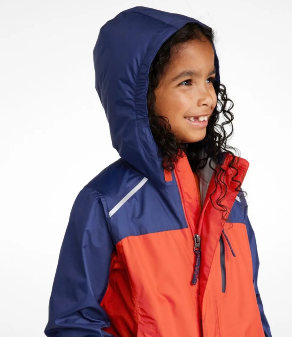 Clearance L.L.Bean "Kids' Trail Model Rain Jacket, Colorblock"