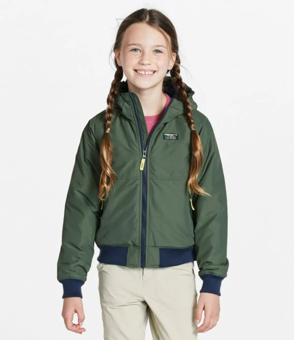 New L.L.Bean "Kids' Warm-Up Insulated Jacket" IndigoInk/Black
