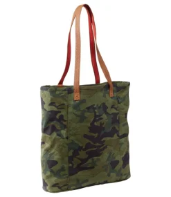 Online L.L.Bean "Leather-Handle Essential Tote Bag, Print"