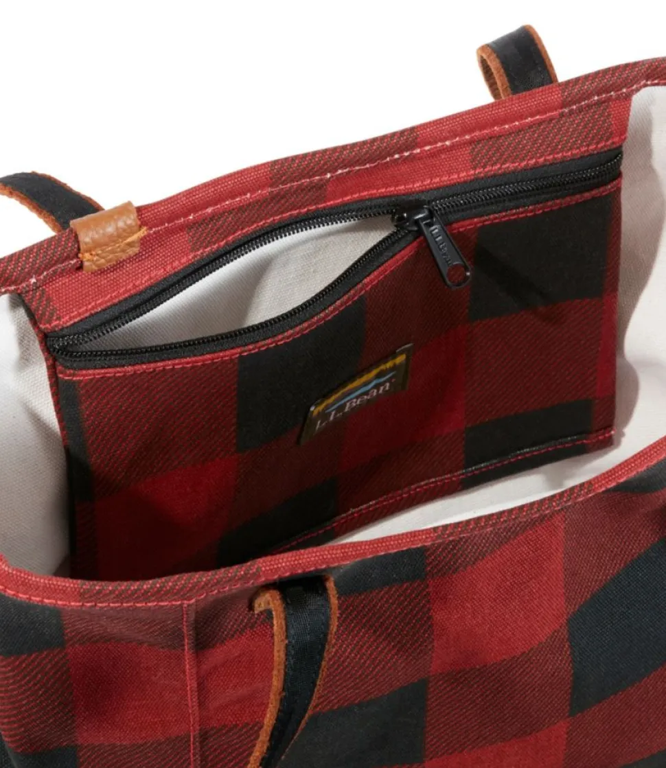 Online L.L.Bean "Leather-Handle Essential Tote Bag, Print"