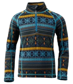 Shop L.L.Bean "Little Kids' Wicked Warm Long Underwear, Expedition-Weight Print Top" CoalSnowflakeFairisle
