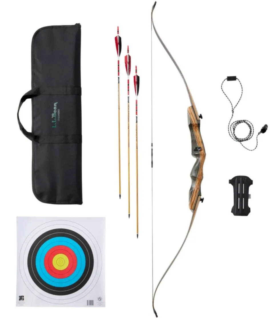 Fashion L.L.Bean " Deluxe Family Archery Set" NaturalWood