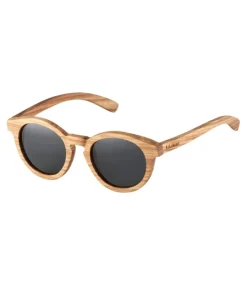 Cheap L.L.Bean " DownEast Polarized Wooden Sunglasses" WarmZebraWood/Goldfoil