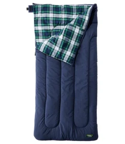 Best Sale L.L.Bean " Flannel Lined Camp Sleeping Bag, 0°" BrightNavy/DressGordon