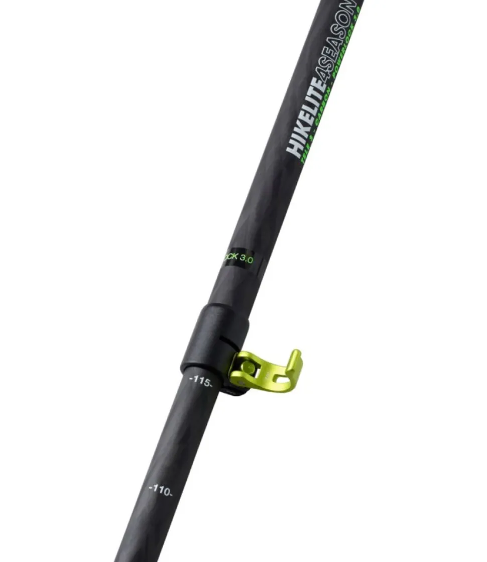 Online L.L.Bean " Hikelite Four-Season Carbon Hiking Poles" CarbonMatte/GreenTransparent