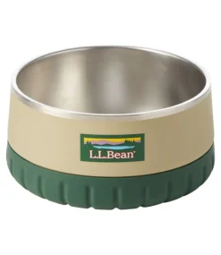 Fashion L.L.Bean " Insulated Dog Bowl" CoastalSand/CampGreen
