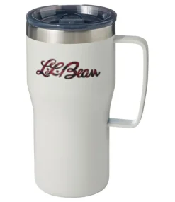 Best L.L.Bean " Insulated XL Mug, 20 oz. Print" SilverBirch/RedBuffaloPlaidScript