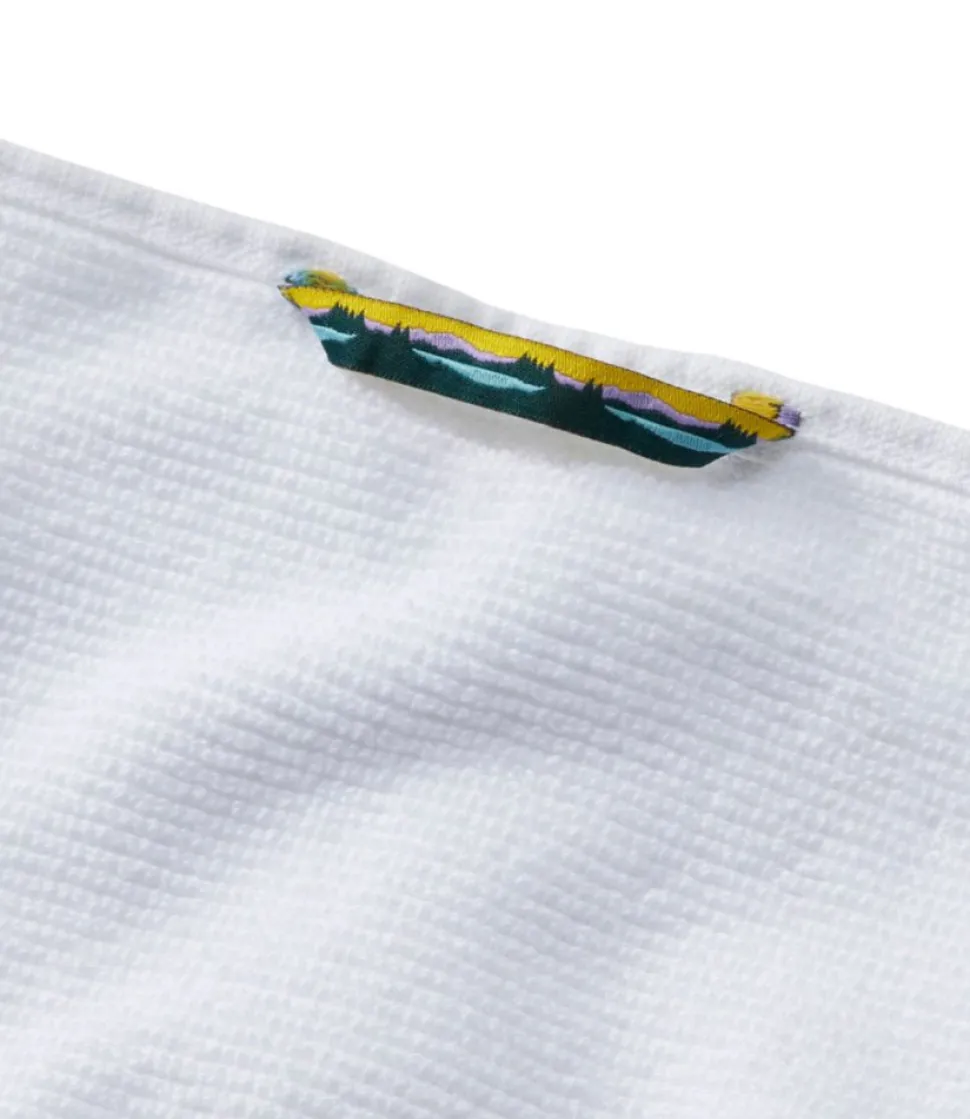 Hot L.L.Bean " Locker Room Towel" White/CampGreen