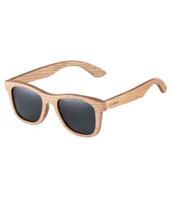Shop L.L.Bean " Northwoods Polarized Wooden Sunglasses" OakWood/Hedge