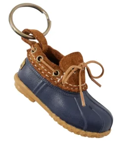 Best L.L.Bean " Rubber Moc Key Chain" Blue/Brown