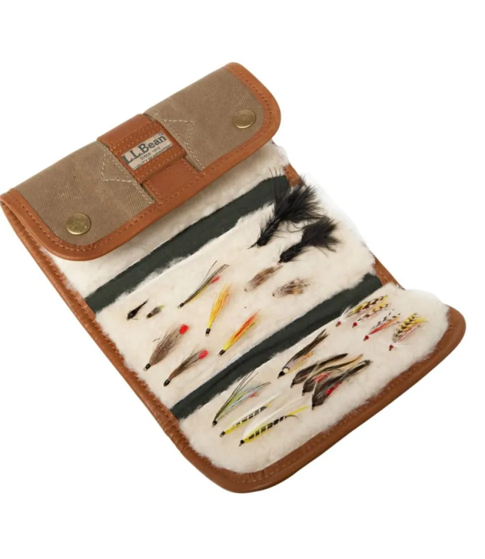 Clearance L.L.Bean "Maine Guide Waxed-Canvas Fly Wallet" KhakiBrown