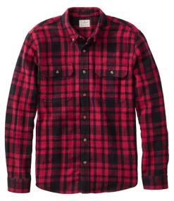 Discount L.L.Bean "Men's 1912 Field Flannel Shirt, Slightly Fitted Untucked Fit, Plaid"