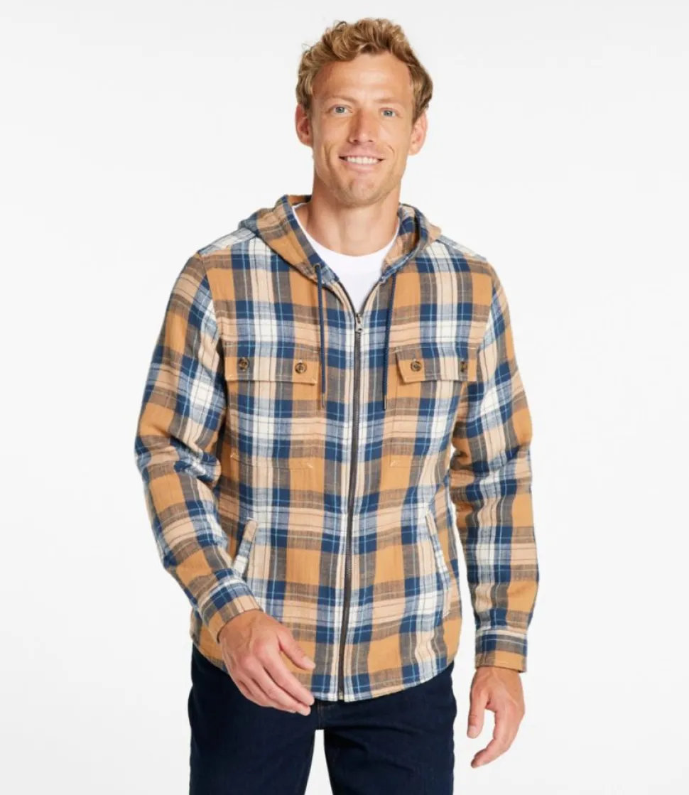 Discount L.L.Bean "Men's 1912 Field Flannel Shirt, Hooded, Slightly Fitted Untucked Fit, Plaid"
