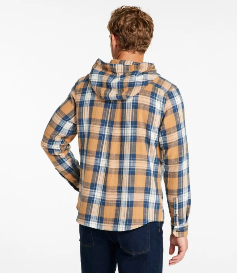 Discount L.L.Bean "Men's 1912 Field Flannel Shirt, Hooded, Slightly Fitted Untucked Fit, Plaid"