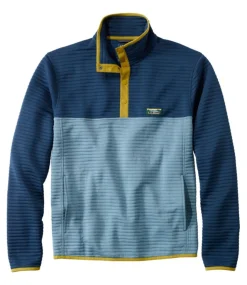 New L.L.Bean "Men's Airlight Knit Pullover, Colorblock" CollegiateBlue/SteelBlue