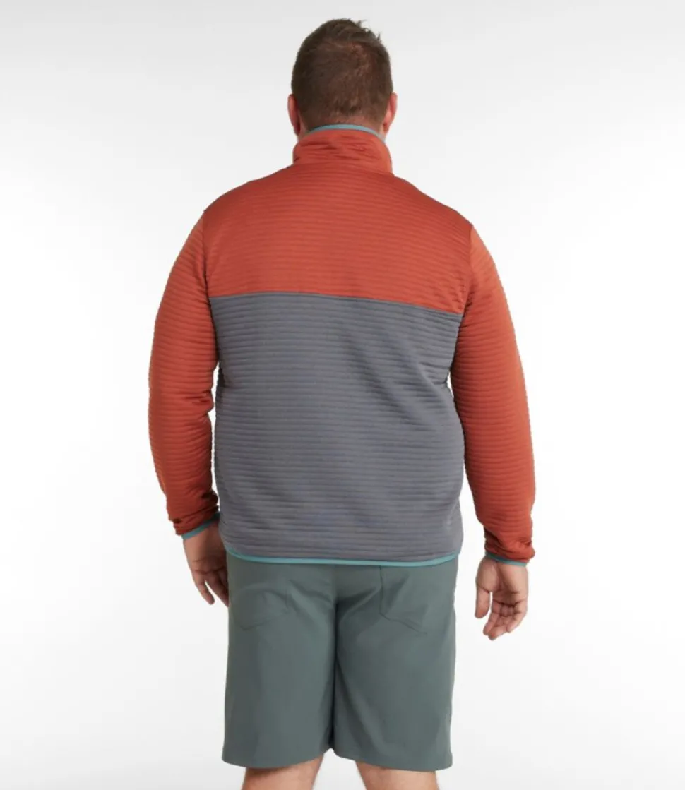 New L.L.Bean "Men's Airlight Knit Pullover, Colorblock" CollegiateBlue/SteelBlue