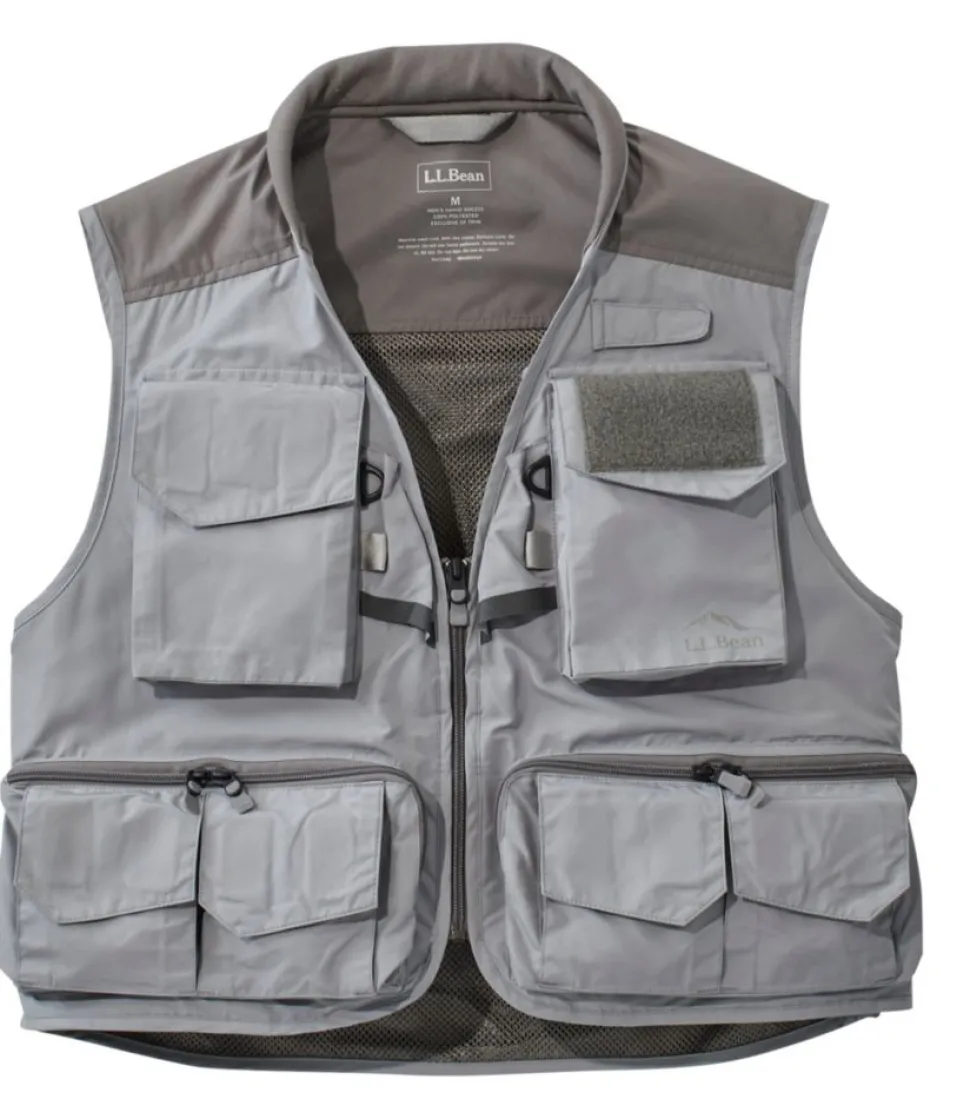 New L.L.Bean "Men's Angler Fishing Vest" MineralGray/Asphalt