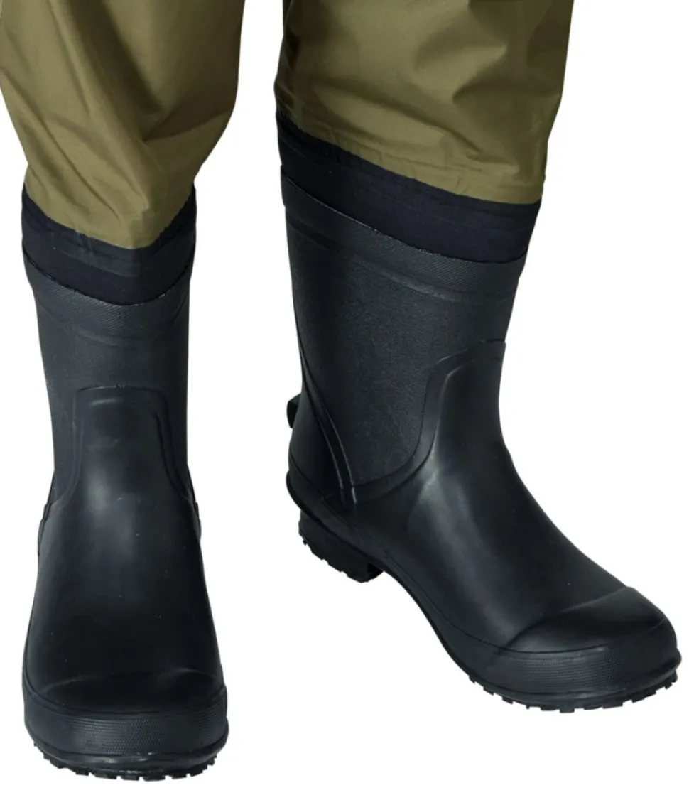 Cheap L.L.Bean "Men's Angler Super Seam TEK Boot-Foot Waders" KelpGreen