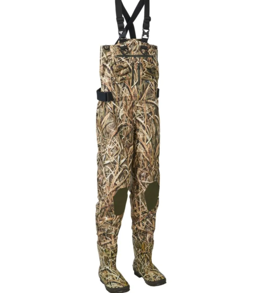 Sale L.L.Bean "Men's Apex Waterfowl Bootfoot Waders with Super Seam Technology" MossyOakShadowGrassBlades