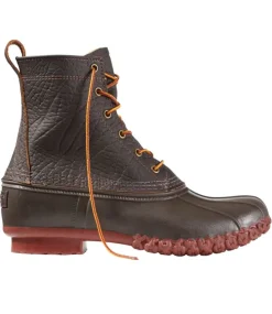 Cheap L.L.Bean "Men's Bean Boots, 8" Bison" DarkBrown/BrickRed
