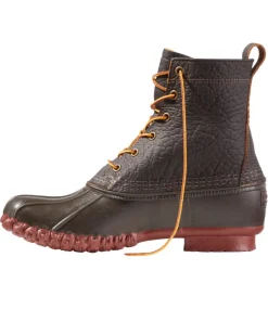 Cheap L.L.Bean "Men's Bean Boots, 8" Bison" DarkBrown/BrickRed